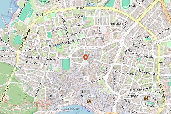 Map showing Paloma Nera in Split