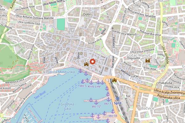 Map showing Parasol in Split