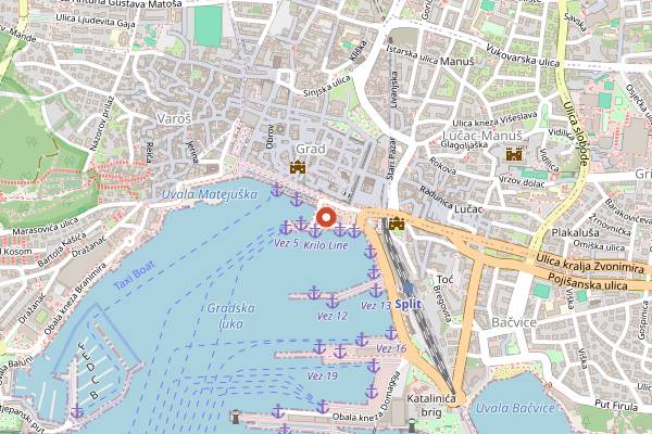 Map showing ROOF 68 in Split