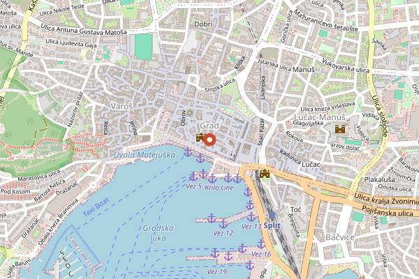 Map showing Para di Šoto in Split