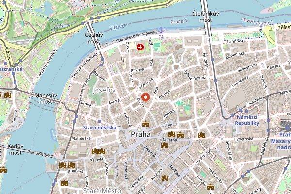 Map showing L'Fleur in Prague