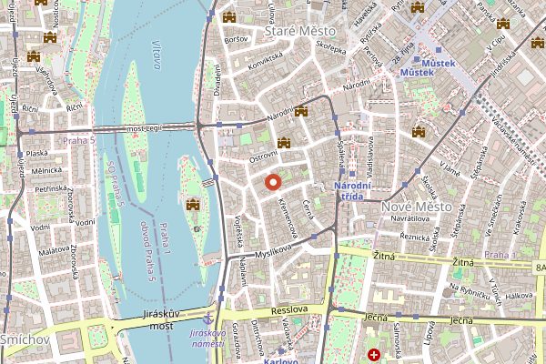 Map showing U Fleku in Prague