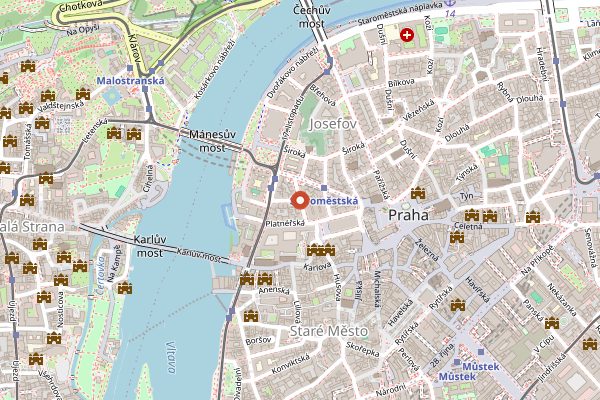 Map showing Mistral Cafe in Prague