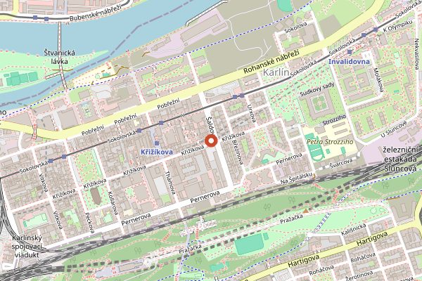 Map showing Muj Salek Kavy in Prague