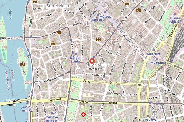 Map showing Bombay Express in Prague