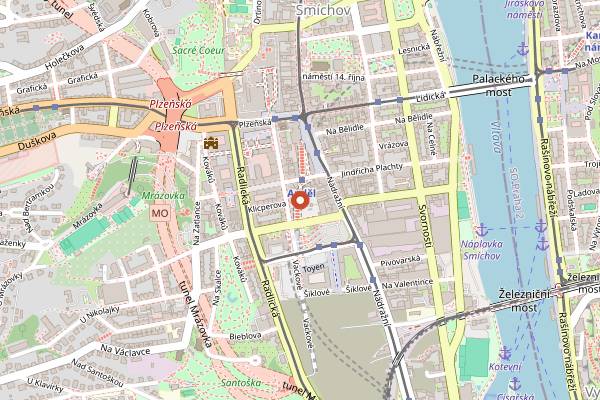 Map showing Kavarna co hleda jmeno in Prague