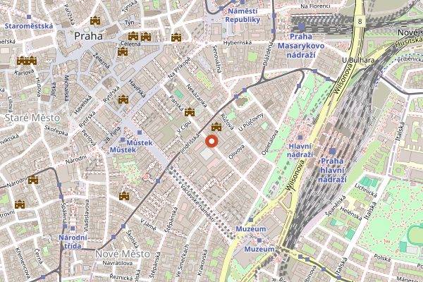 Map showing Kantyna in Prague