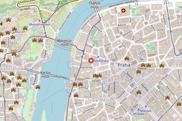 Map showing Mistral Cafe in Prague