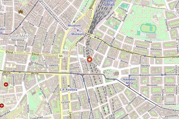 Map showing Pho Vietnam Tuan and Lan in Prague
