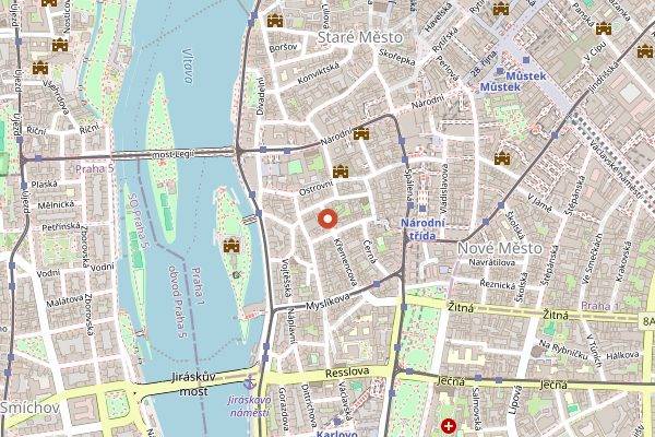 Map showing U Fleku in Prague