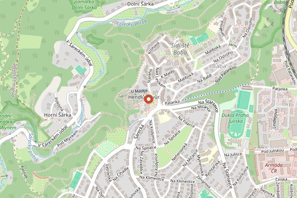 Map showing U Mateje in Prague