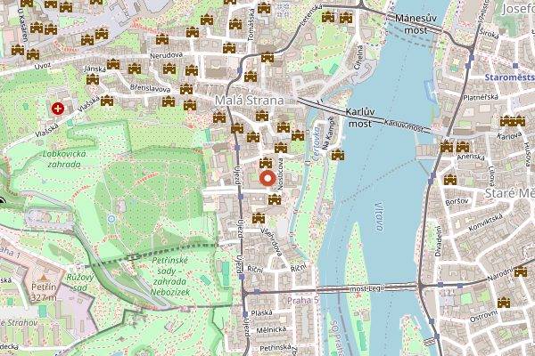 Map showing U Modre Kachnicky in Prague