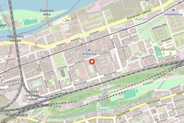 Map showing EMA Coffee in Prague