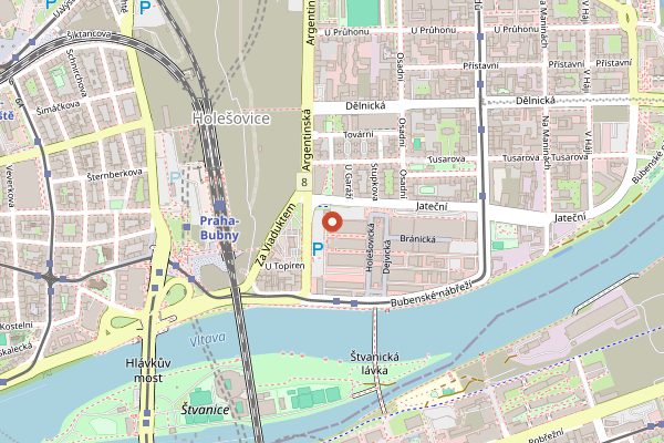 Map showing Chefparade Market Tour and Cooking in Prague