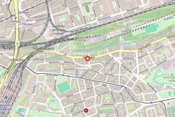Map showing Chefparade Zizkov Studio in Prague