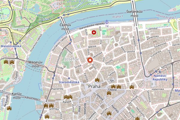 Map showing King Solomon Restaurant in Prague
