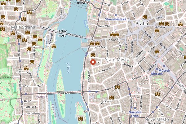 Map showing Lehka Hlava in Prague