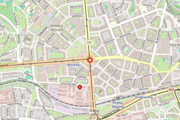 Map showing Festival of Embassies in Prague