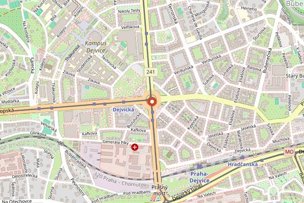 Map showing Mini-breweries Festival at Kulaťák (Festival minipivovarů) in Prague
