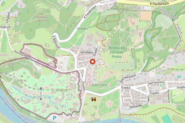Map showing St Claire's Vineyard Wine Harvest in Prague