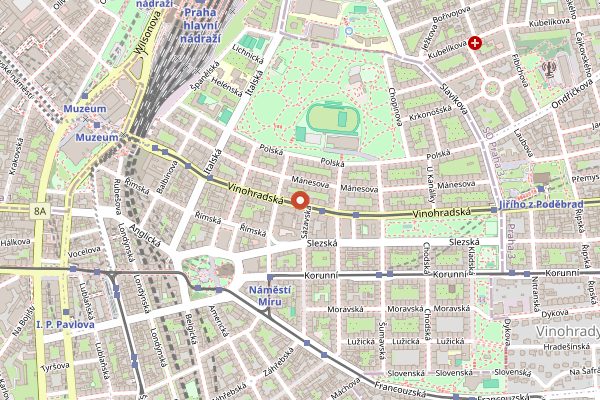 Map showing Levitate in Prague