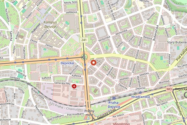 Map showing Automat Matuska in Prague