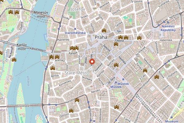 Map showing AnonymouS Bar in Prague