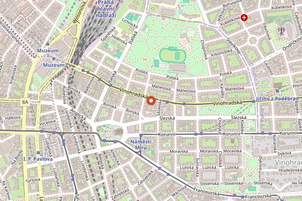 Map showing Club Termix in Prague