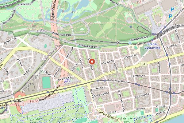 Map showing Cult HiFi Bar in Prague