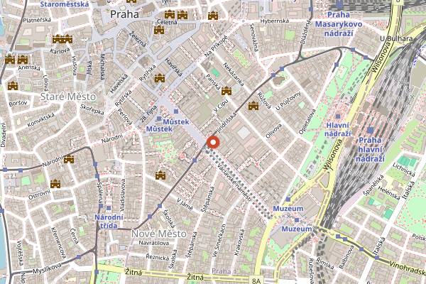 Map showing Duplex in Prague