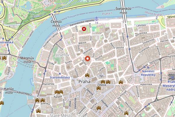 Map showing L'Fleur in Prague