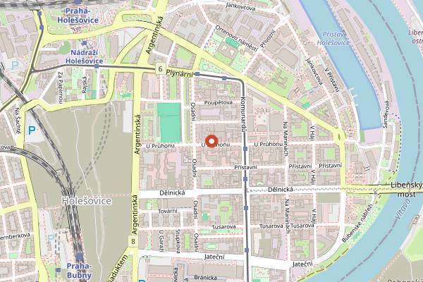 Map showing Mecca Club in Prague