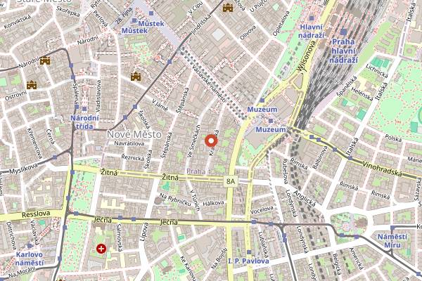 Map showing Parlour in Prague
