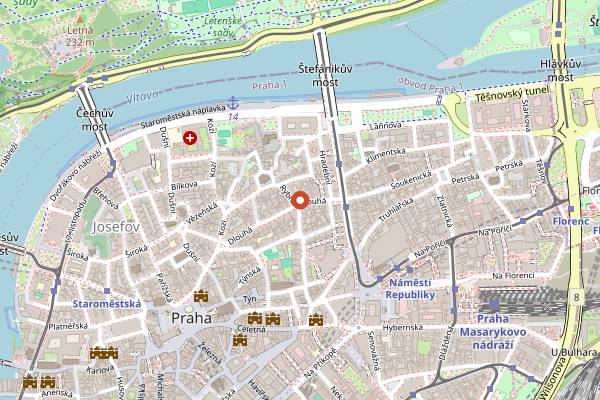Map showing Roxy in Prague
