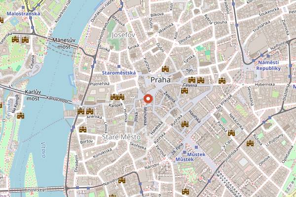 Map showing Terasa U Prince in Prague