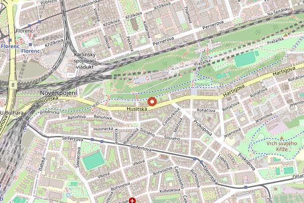 Map showing U Vystřelenýho oka in Prague