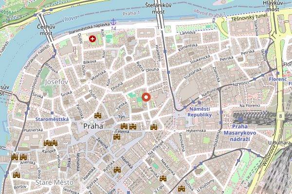 Map showing Pot-au-feu in Prague