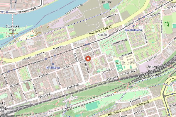 Map showing Veltlin in Prague
