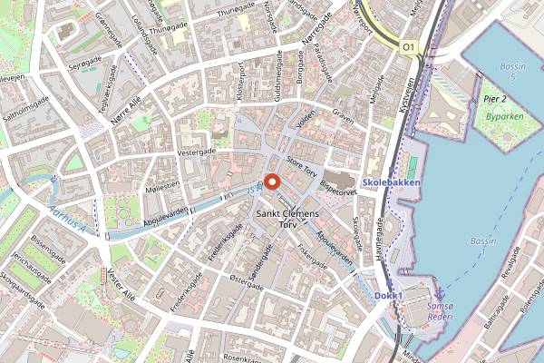 Map showing Bageriet Aboulevarden in Aarhus