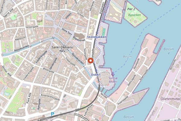 Map showing Gotfred Konditori in Aarhus