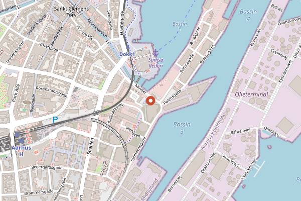 Map showing Jumbo Bakery in Aarhus