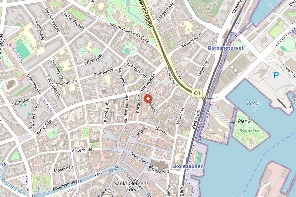 Map showing Meyers Bageri in Aarhus