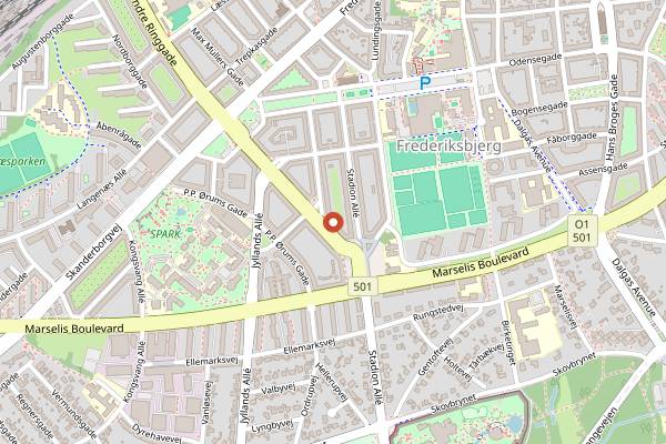 Map showing Nordbageriet in Aarhus