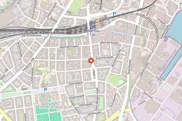 Map showing Schweizerbageriet in Aarhus