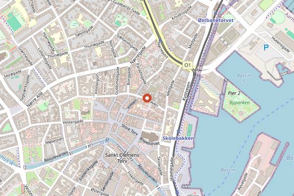 Map showing KORN in Aarhus