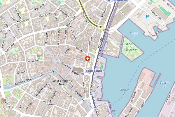Map showing Mig og Ølsnedkeren in Aarhus