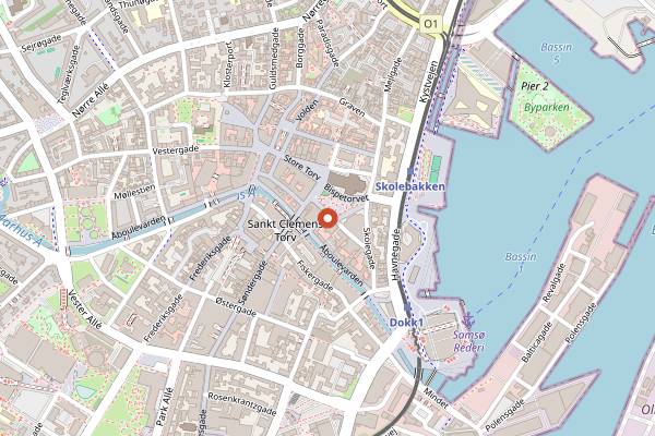Map showing Sct. Clemens Bar in Aarhus