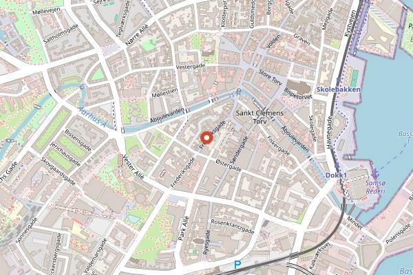 Map showing Villa Bar in Aarhus