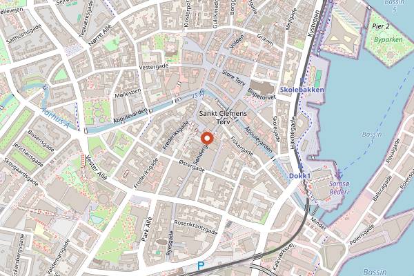 Map showing Sommerfuglen Microbrewery in Aarhus