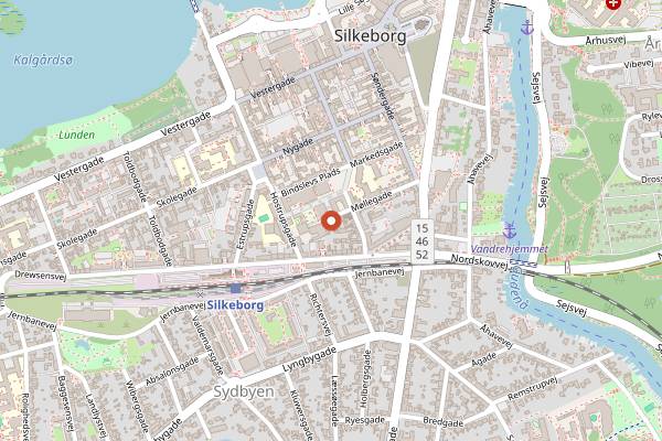 Map showing Silkeborg Bryghus in Aarhus